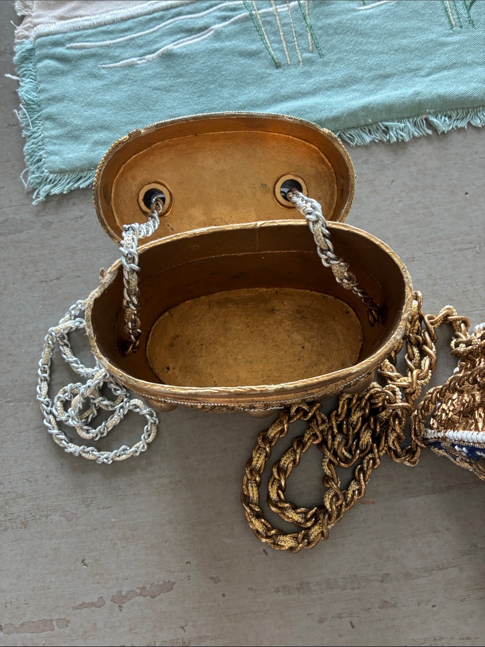 Mary Frances Gold and Navy Embellished Mini Crossbody Set - Picture 3 of 16